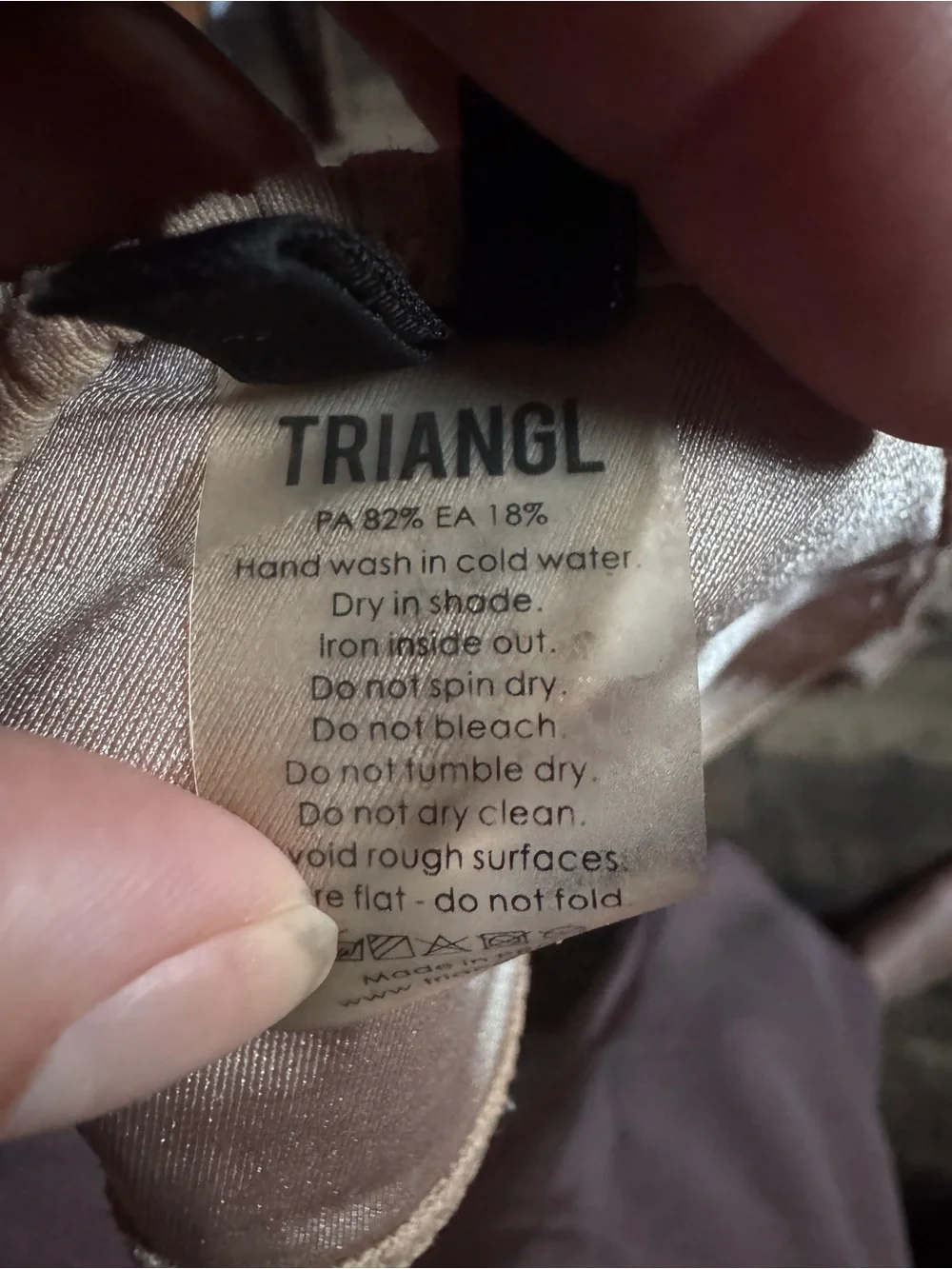 triangl swimwear Ribbed Bandeau Bikini in Light Taupe
